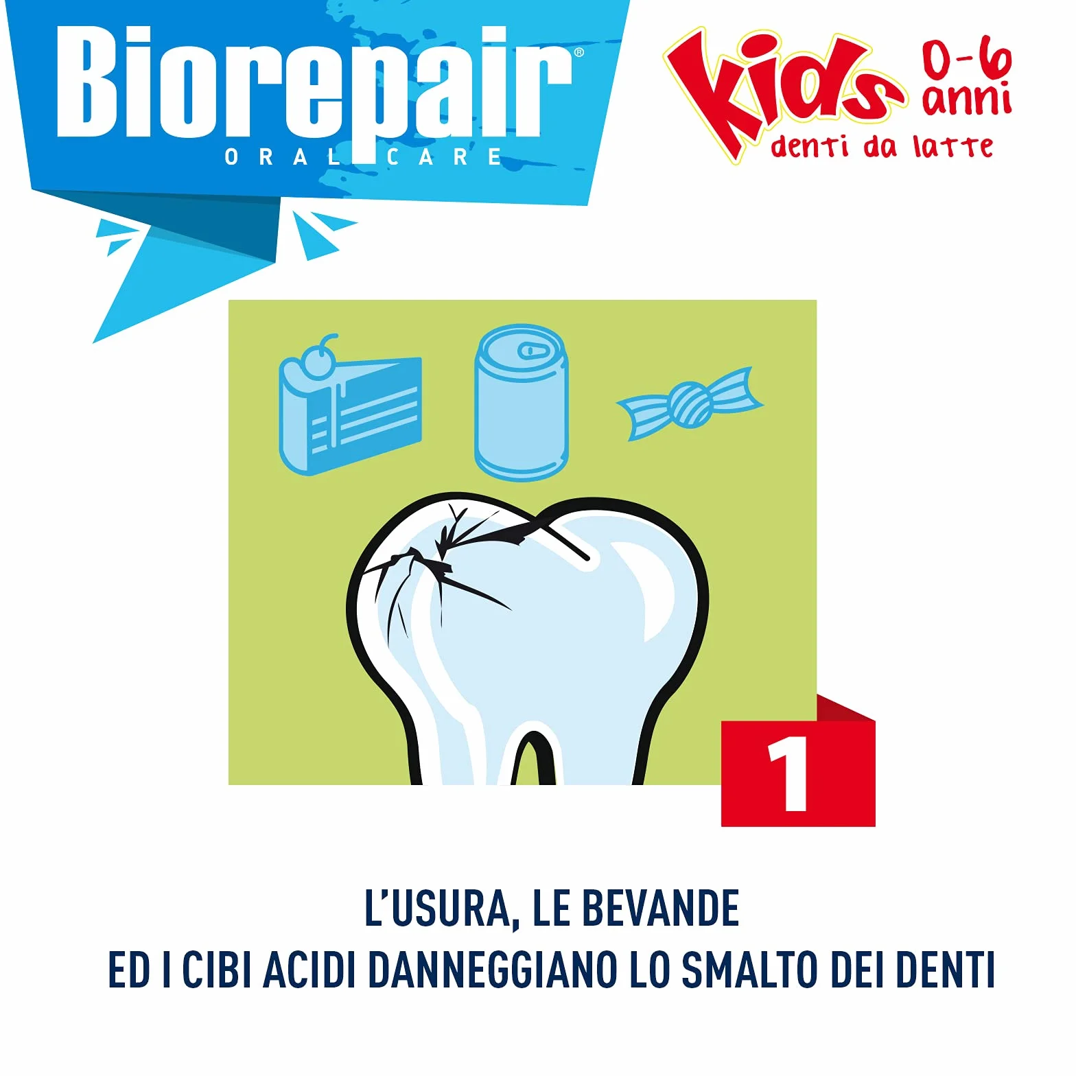 Biorepair, Pasta do zębów dla dzieci 0-6 lat Brzoskwinia, Pasta do zębów dla dzieci bez fluoru smak brzoskwinia, Antyczne, dla Zdrowych Dziąseł, Rozmiar 50 ml