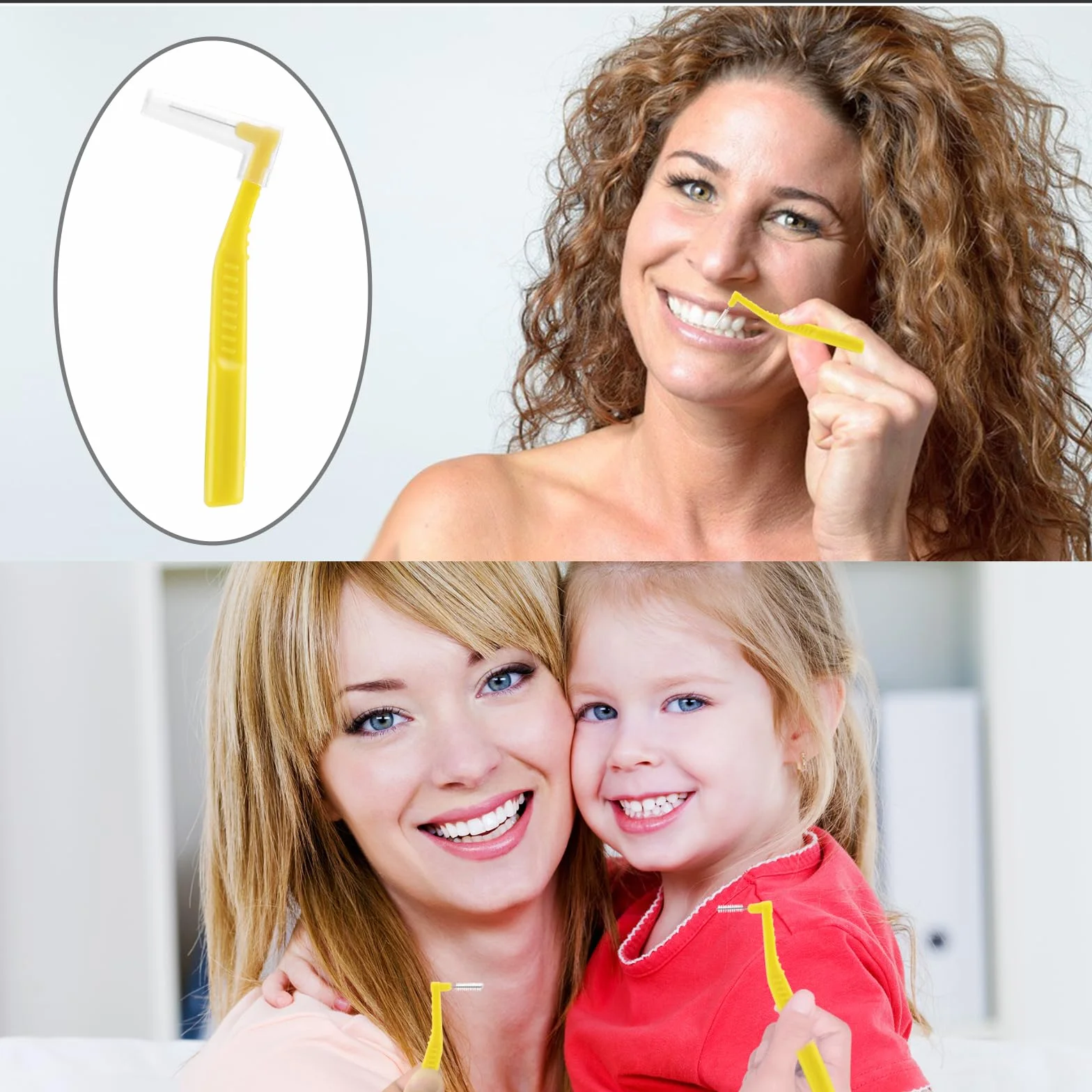 Prasacco Szczoteczki międzyzębowe, szczoteczki dentystyczne do zębów i dziąseł, małe szczoteczki międzyzębowe w kształcie litery L, uniwersalne zęby, kątowe, alternatywne szczotki do czyszczenia zębów