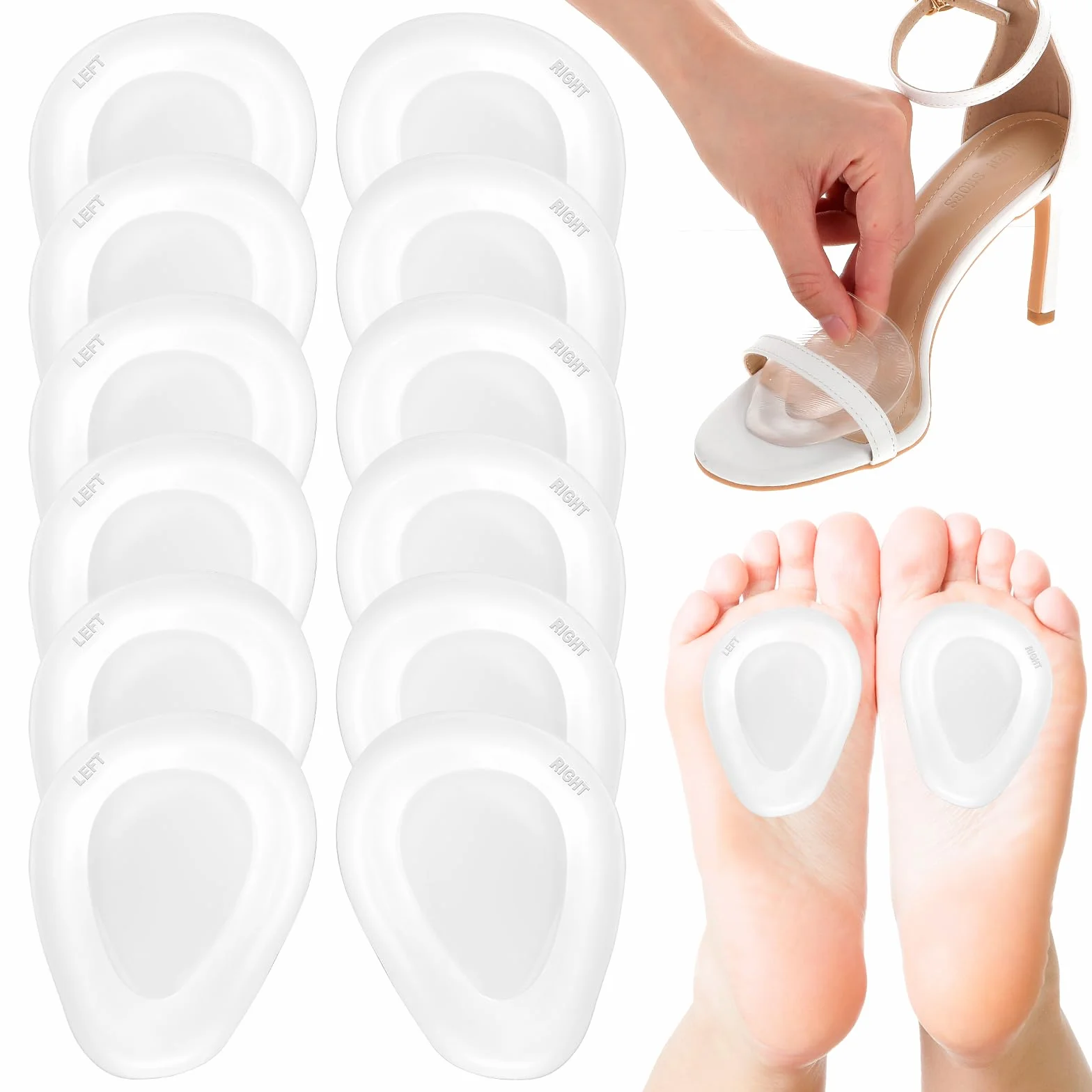 ElevateTech Pads Metatarsal silikonowa podkładka żelowa dla kobiet i mężczyzn