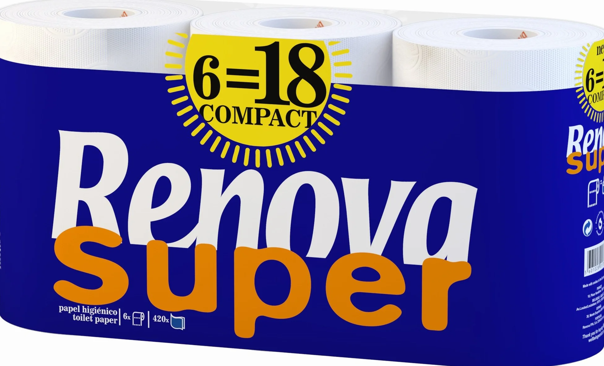 RENOVA SUPER KOMPACT papier toaletowy 6 rolek