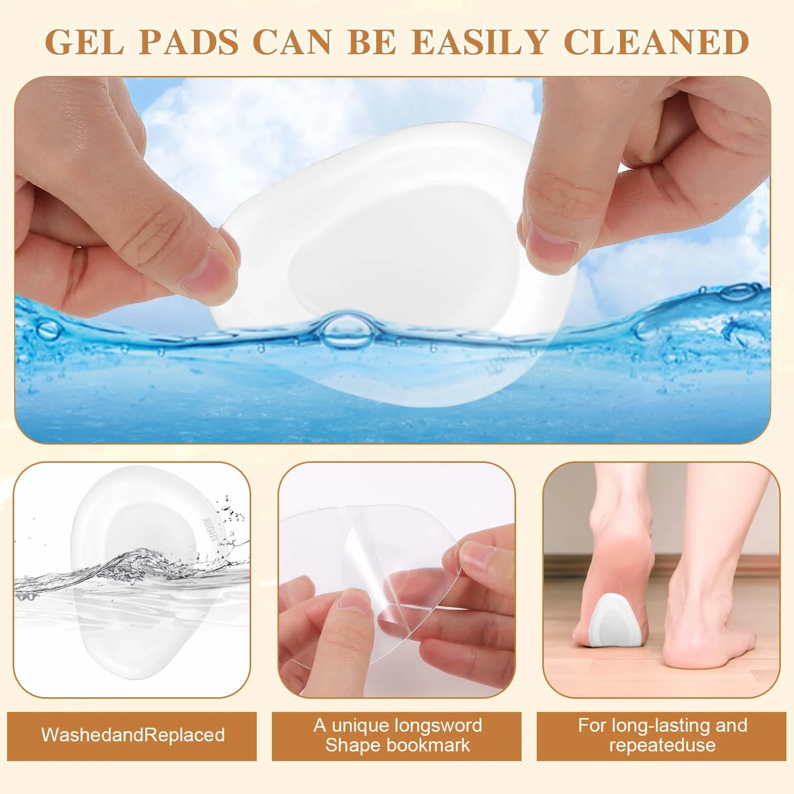 ElevateTech Pads Metatarsal silikonowa podkładka żelowa dla kobiet i mężczyzn