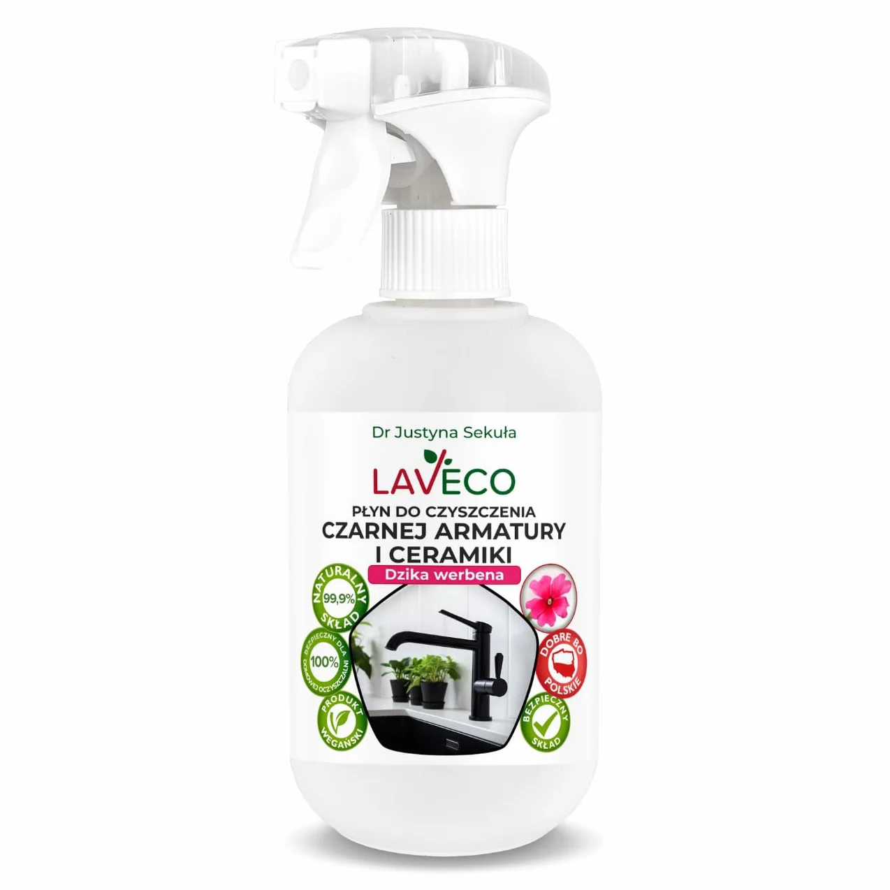 Płyn do czyszczenia czarnej armatury i ceramiki – dzika werbena – 0,5 l