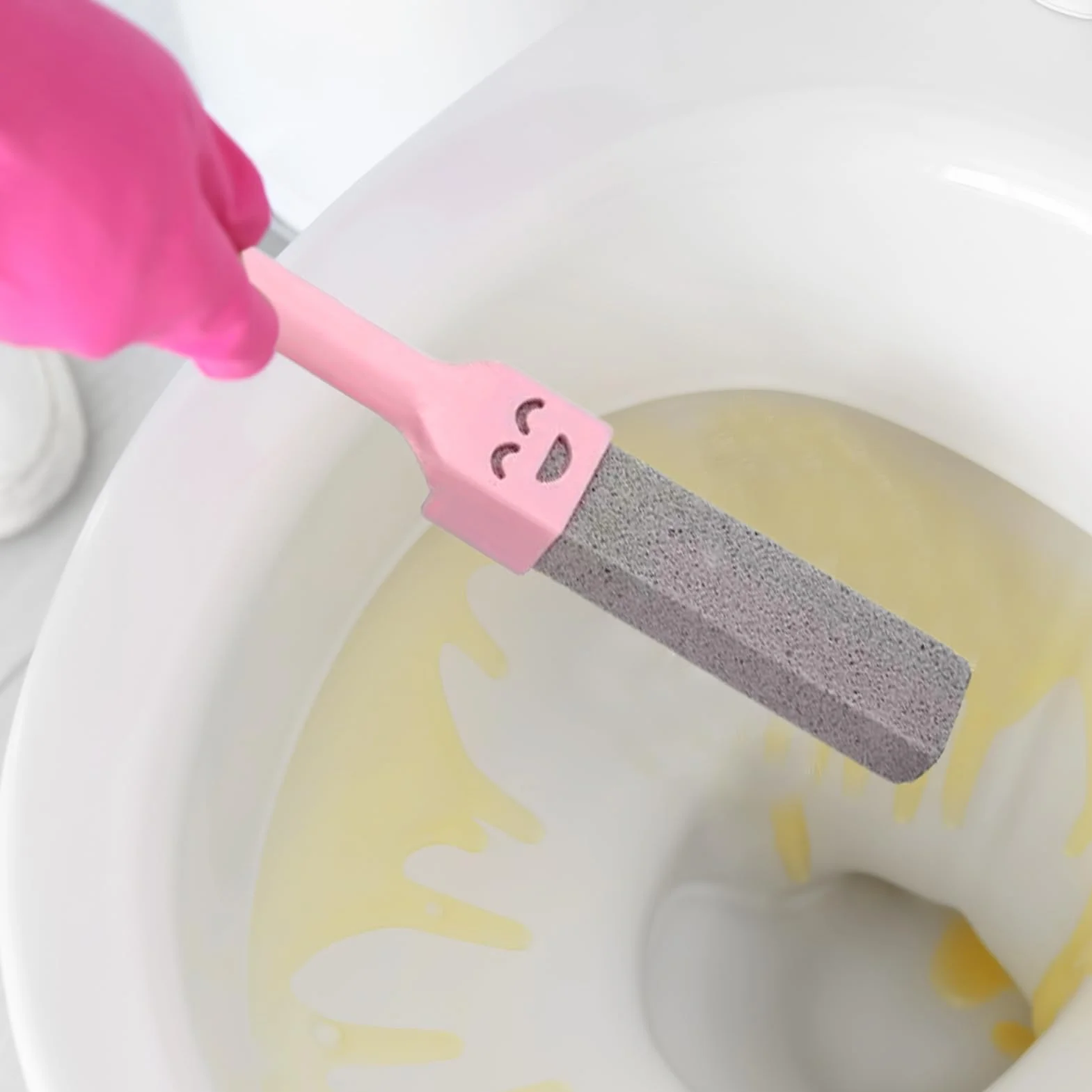 Pumice Stone - Toilet Bowl Pumice Stone | Cleaning Stick Heavy Duty Scrubber with Handle for Toilet Bowl, Sink Tile, Grills, Bathtub, Kitchen, Bathroom or Household Cleaning Use