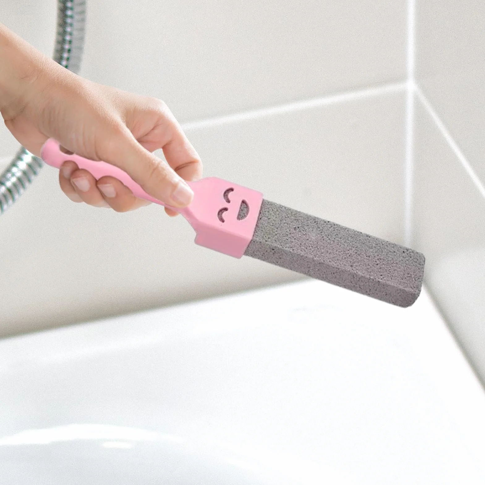 Pumice Stone - Toilet Bowl Pumice Stone | Cleaning Stick Heavy Duty Scrubber with Handle for Toilet Bowl, Sink Tile, Grills, Bathtub, Kitchen, Bathroom or Household Cleaning Use