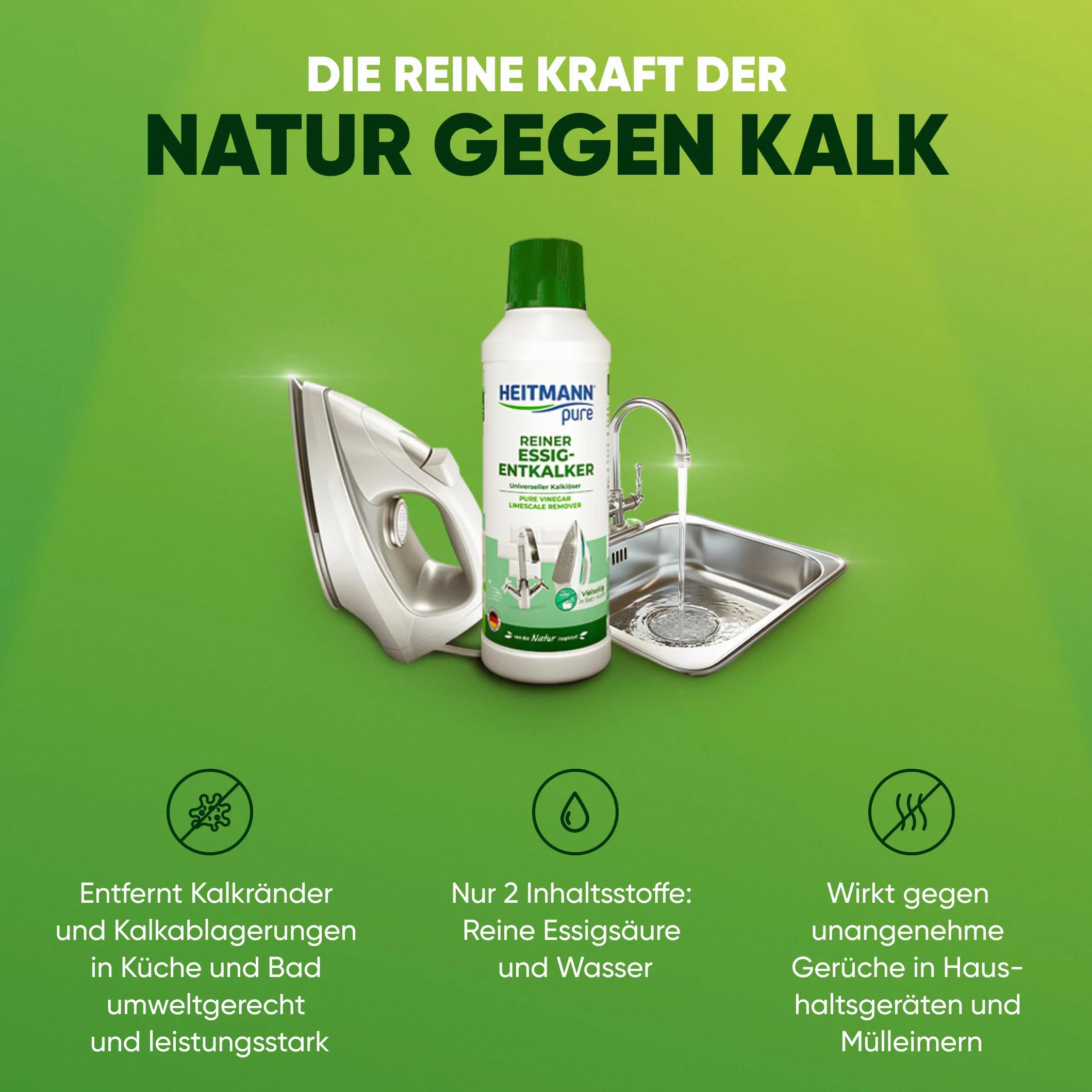 Heitmann Pure Czysty odkamieniacz octu, 500 g