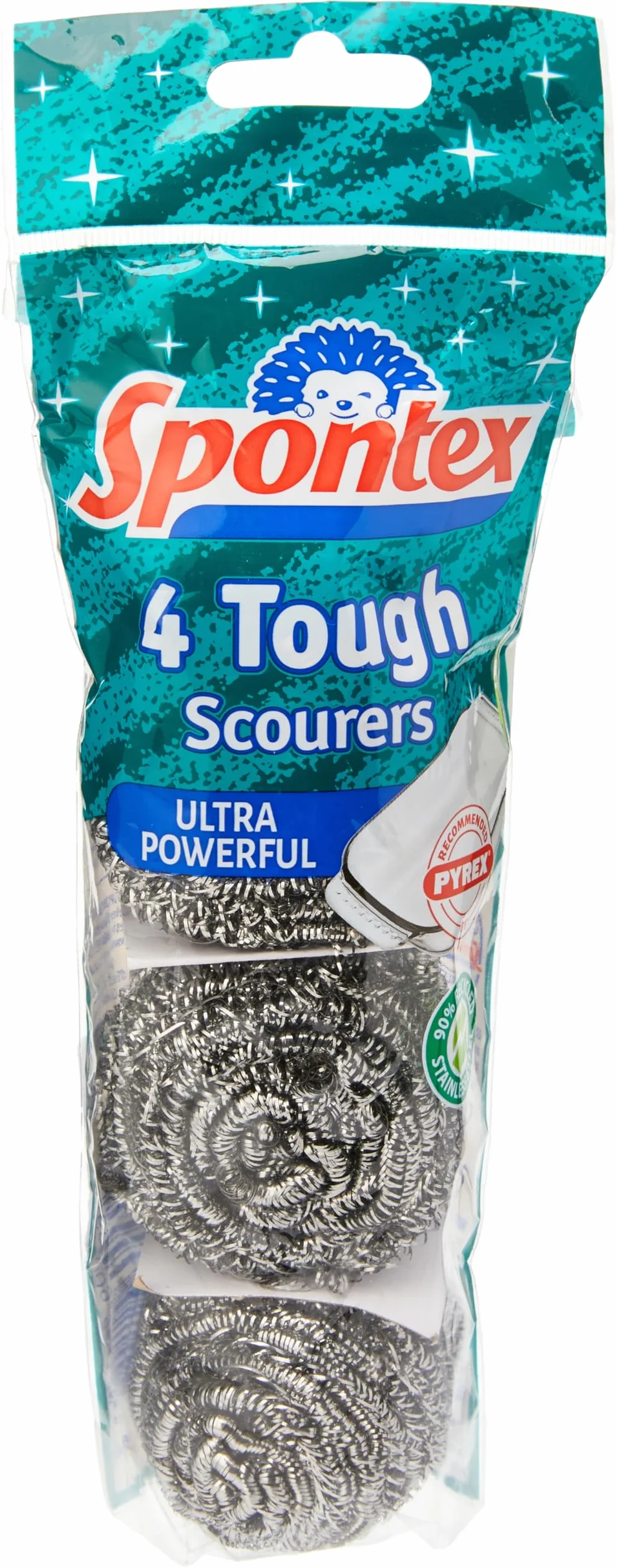 Spontex Zestaw 4 odpornych gąbek do szorowania