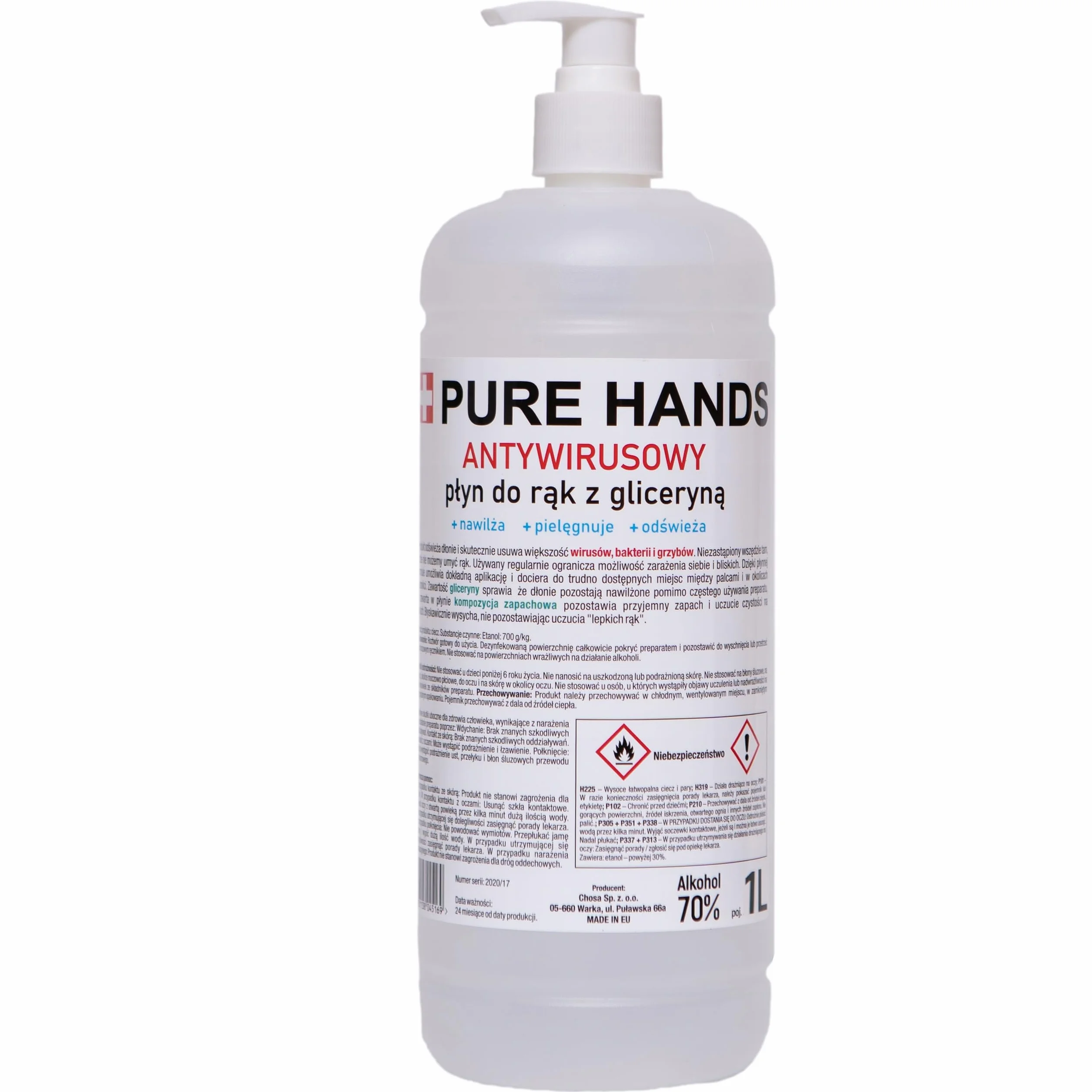 Płyn Do Dezynfekcji Rąk I Skóry Pure Hands 70% (1litr)