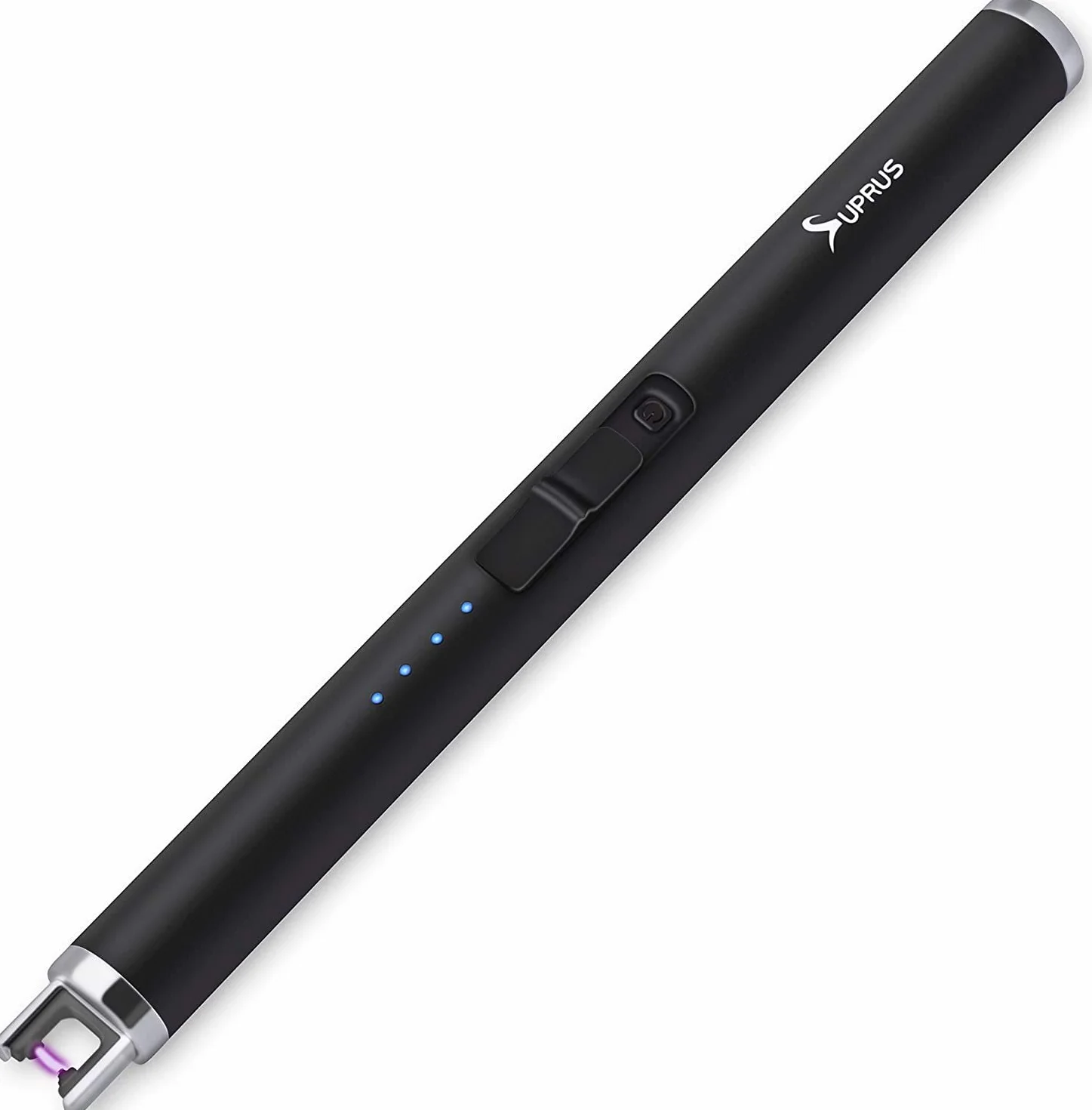 SUPRUS Eletorot zapalniczka elektroniczna z łukiem świetlnym, potrójna bezpieczność, ładowana przez USB, zapalniczka plazmowa, przenośna, wiatroszczelna, bezpłomieniowa, czarna