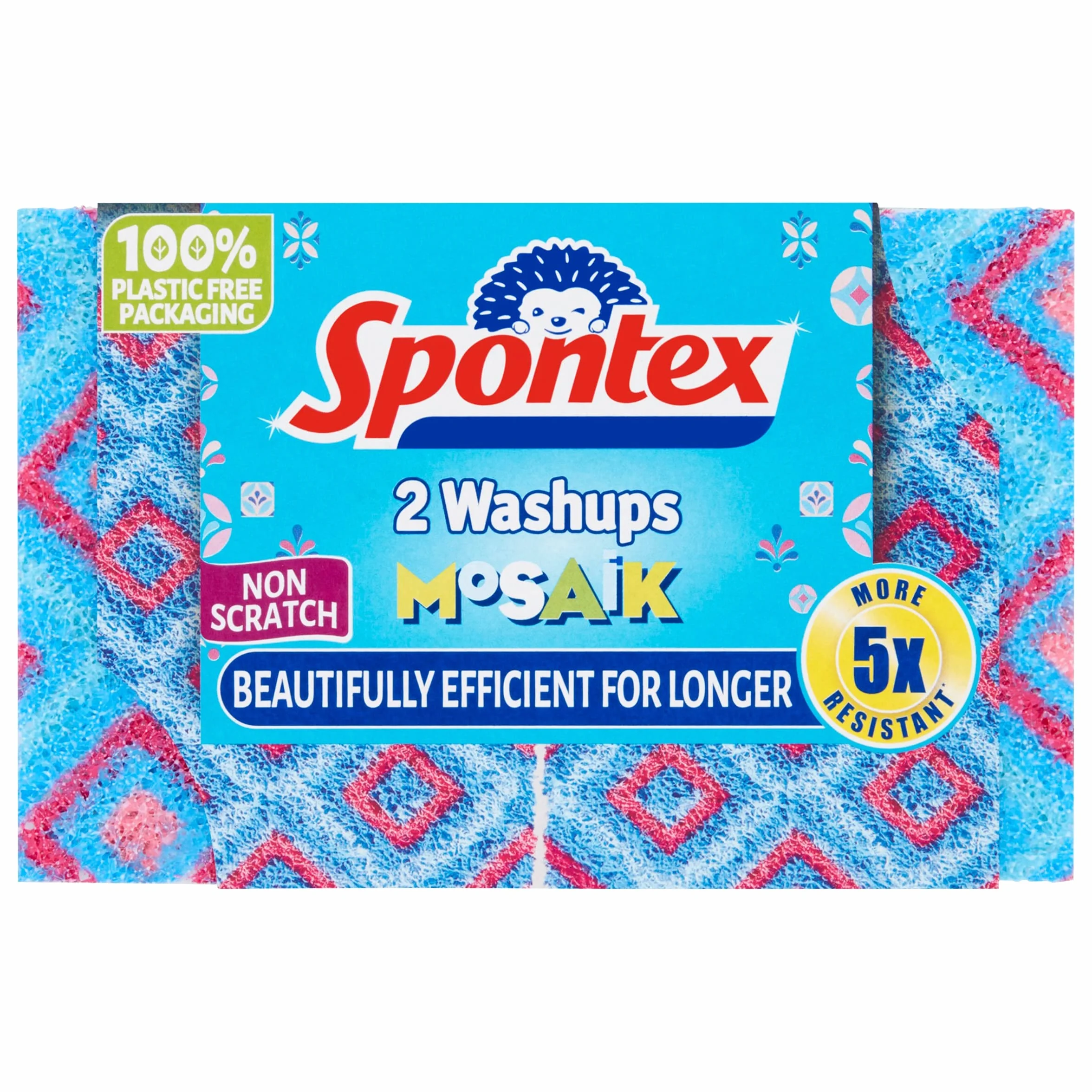 Spontex Washups Mosaik gąbka bez zadrapań, 2 sztuki