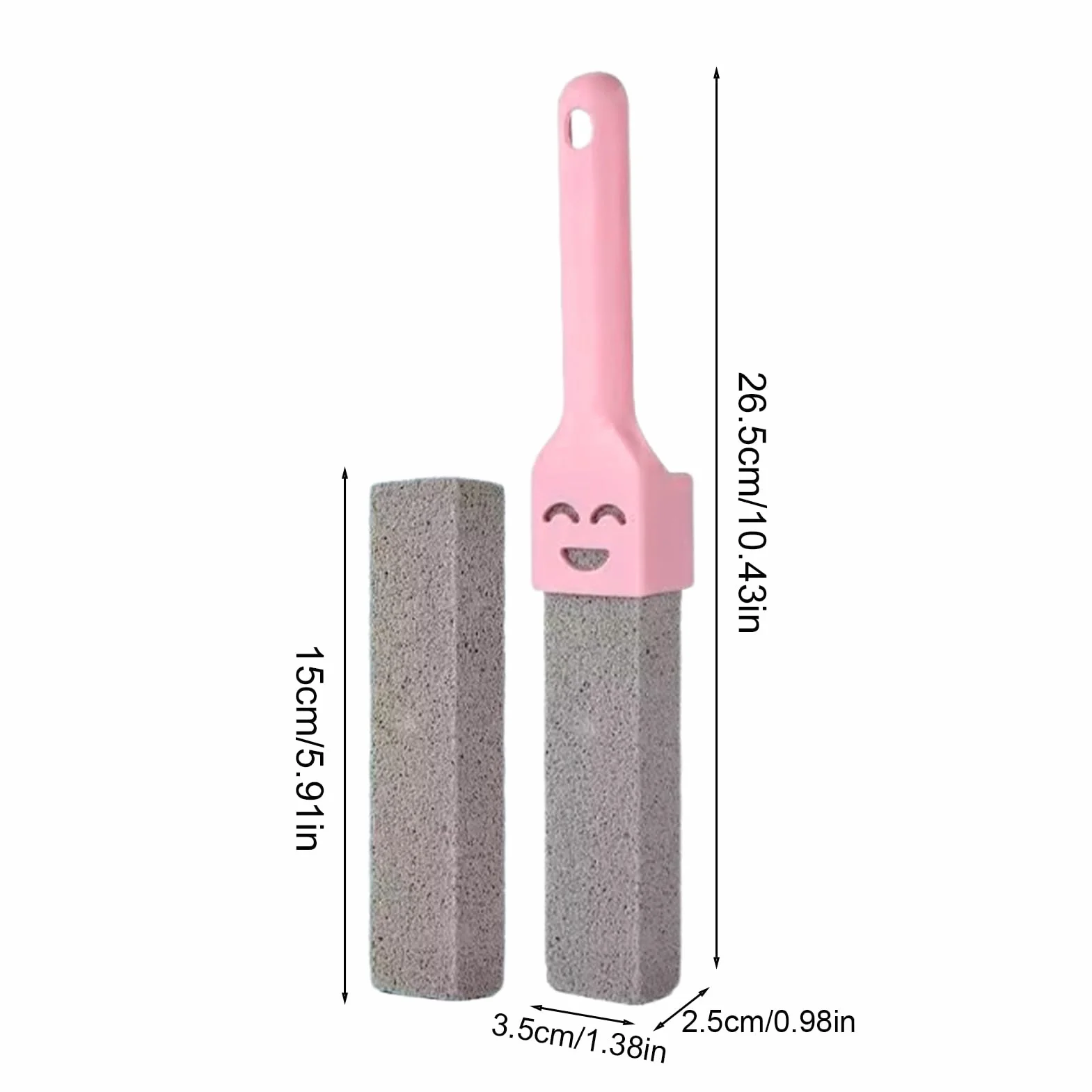 Pumice Stone - Toilet Bowl Pumice Stone | Cleaning Stick Heavy Duty Scrubber with Handle for Toilet Bowl, Sink Tile, Grills, Bathtub, Kitchen, Bathroom or Household Cleaning Use
